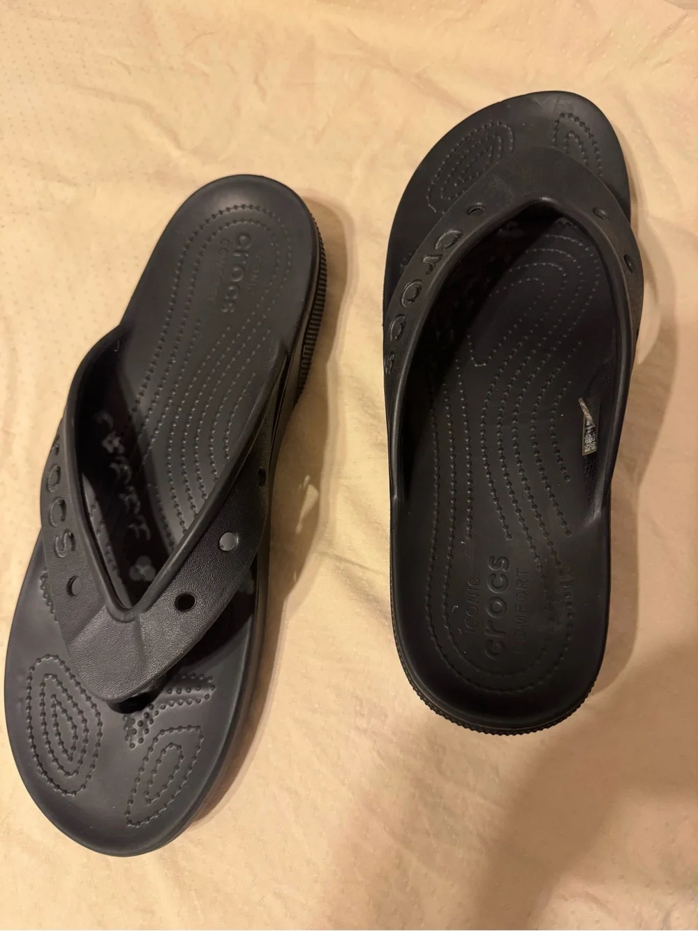 CROCS Men's Baya , Black Slip-On Flip Flop Sandals. For Beach, 🏖️ Bbq